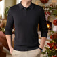 Men's Lapel Casual Knitted Sweater