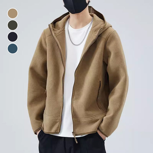 🔥Free shipping🔥Men's Faux Fleece Warm Hooded Cardigan Jacket