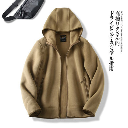 🔥Free shipping🔥Men's Faux Fleece Warm Hooded Cardigan Jacket