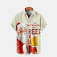 🔥2024 New Year's Hot Sale🔥Beer-drinking Santa Short Sleeve Casual Shirt