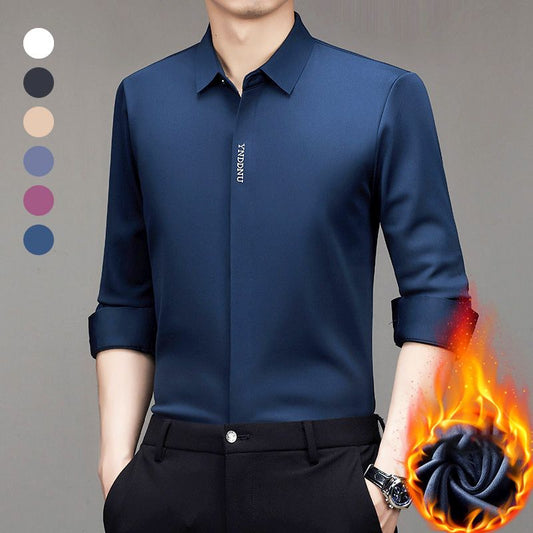 🔥2024 New Year's Hot Sale🔥Hot Business Non-iron Velvet Shirt
