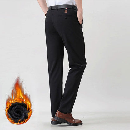 Men’s Fashionable Stretch Plush-lined Suit Pants